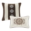 Madison Park Essentials Zara 16-Piece Polyester Jacquard Comforter Set in Brown