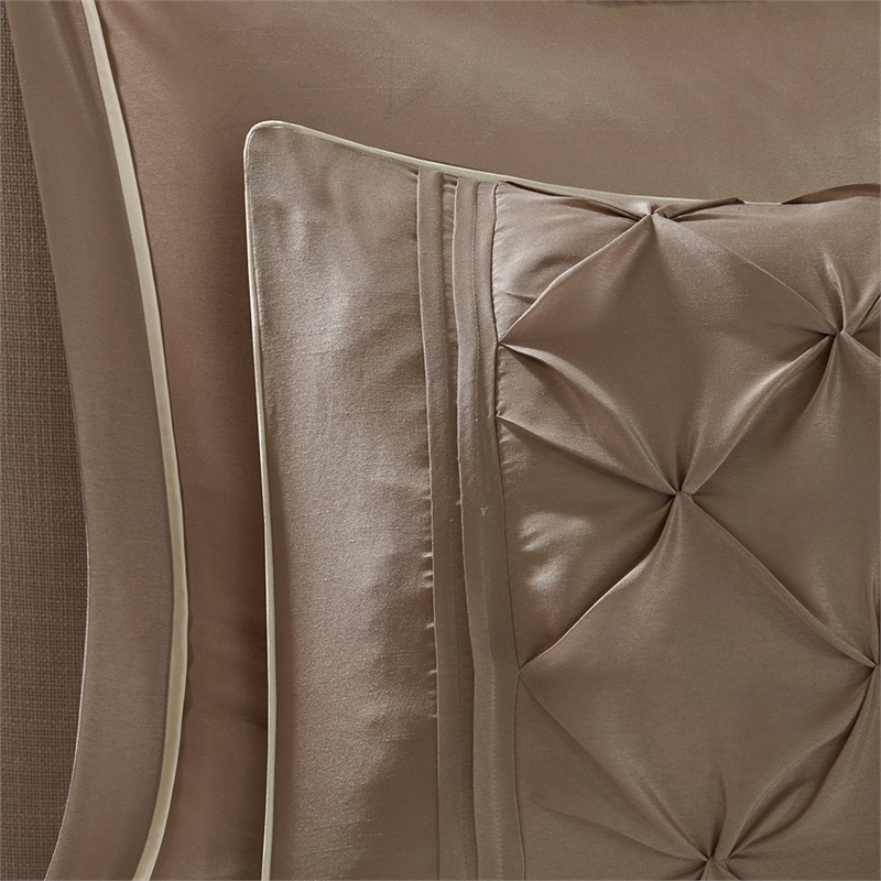 madison park essentials joella 24-piece polyester polyoni comforter set in brown