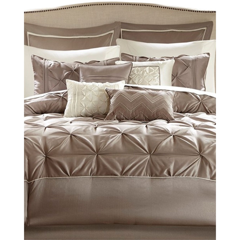 Madison Park Essentials Joella 24-Piece Polyester Polyoni Comforter Set in Brown