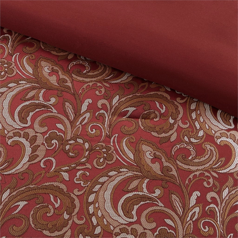 Madison Park Essentials Brystol 24-Piece Polyester Comforter Set in Red/Yellow