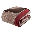 Madison Park Essentials Delaney 24-Piece Polyester Jacquard Comforter Set in Red