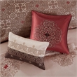 Madison Park Essentials Delaney 24-Piece Polyester Jacquard Comforter Set in Red