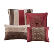 Madison Park Essentials Delaney 24-Piece Polyester Jacquard Comforter Set in Red