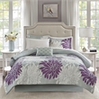Madison Park Essentials 9-Piece Cotton Marble Complete Comforter Set in Purple