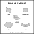 Madison Park Essentials 9-Piece Cotton Marble Complete Comforter Set in Purple