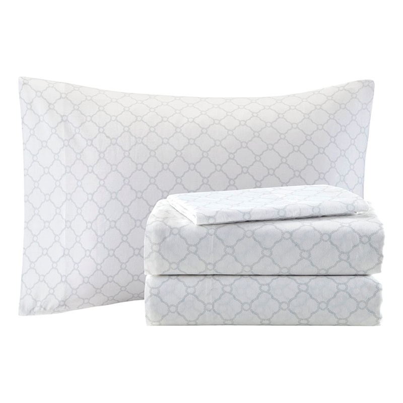 Madison Park Essentials 9-Piece Cotton Marble Complete Comforter Set in Purple