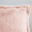 Intelligent Design Malea Polyester Solid Shaggy Fur Duvet Cover Set in Pink