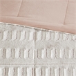 Madison Park Gia Polyester Back Print Long Fur Comforter Mini Set in Pink