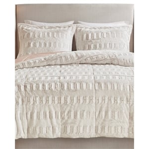 Madison Park Gia Polyester Back Print Long Fur Comforter Mini Set in Pink