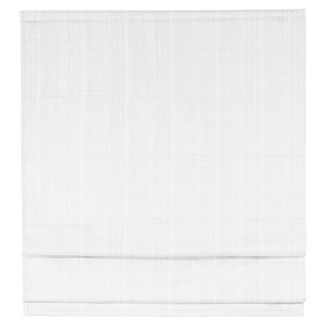 Madison Park Galen Basketweave Room Darkening Cordless Roman Shade in White