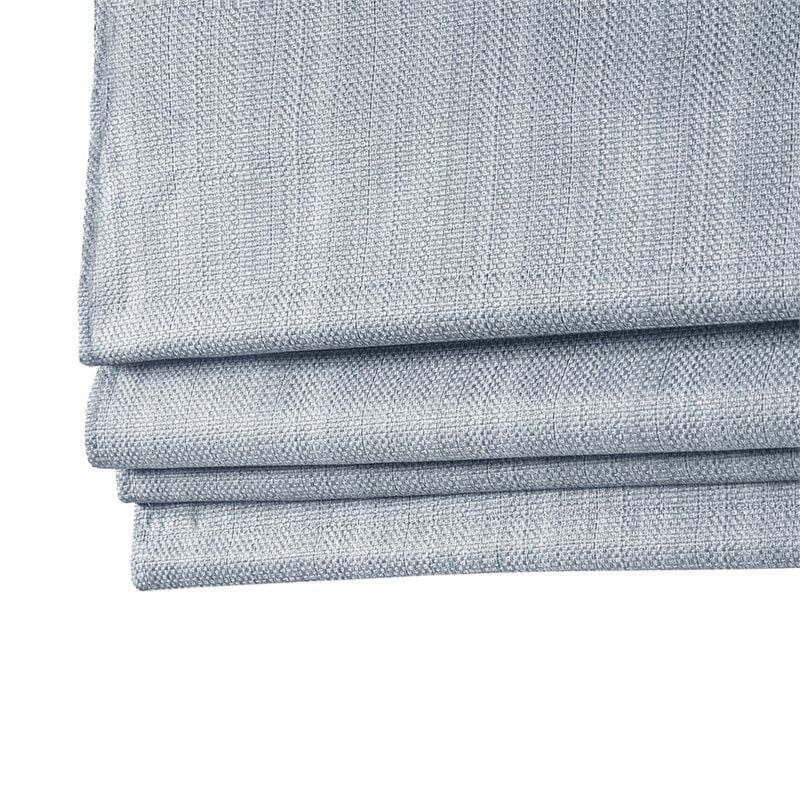 Madison Park Galen Polyester Basket Weave Light Filtering Roman Shade in Blue