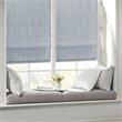 Madison Park Galen Polyester Basket Weave Light Filtering Roman Shade in Blue