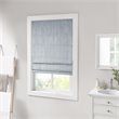Madison Park Galen Polyester Basket Weave Light Filtering Roman Shade in Blue