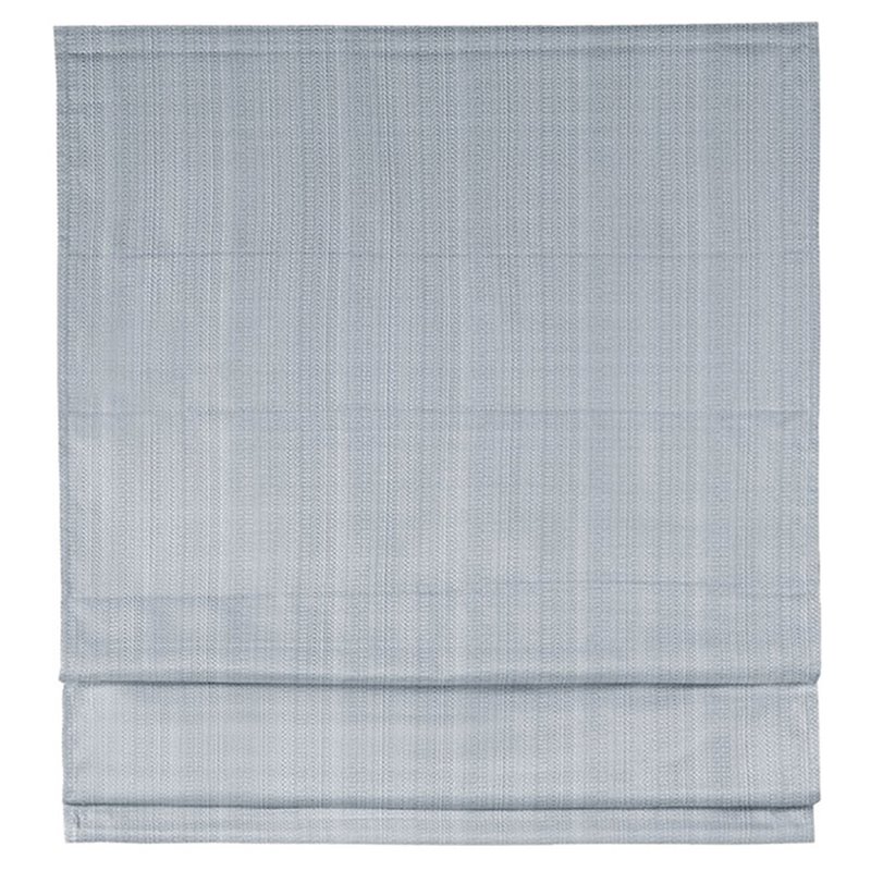 Madison Park Galen Polyester Basket Weave Light Filtering Roman Shade in Blue