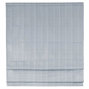 Madison Park Galen Polyester Basket Weave Light Filtering Roman Shade in Blue