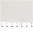 Madison Park Emilia Lightweight Faux Silk Fabric Valance with Beads in White