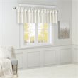 Madison Park Emilia Lightweight Faux Silk Fabric Valance with Beads in White