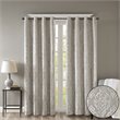 SunSmart Mirage Fabric Knitted Jacquard Total Blackout Window Panel in Gray