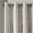 SunSmart Mirage Fabric Knitted Jacquard Total Blackout Window Panel in Gray