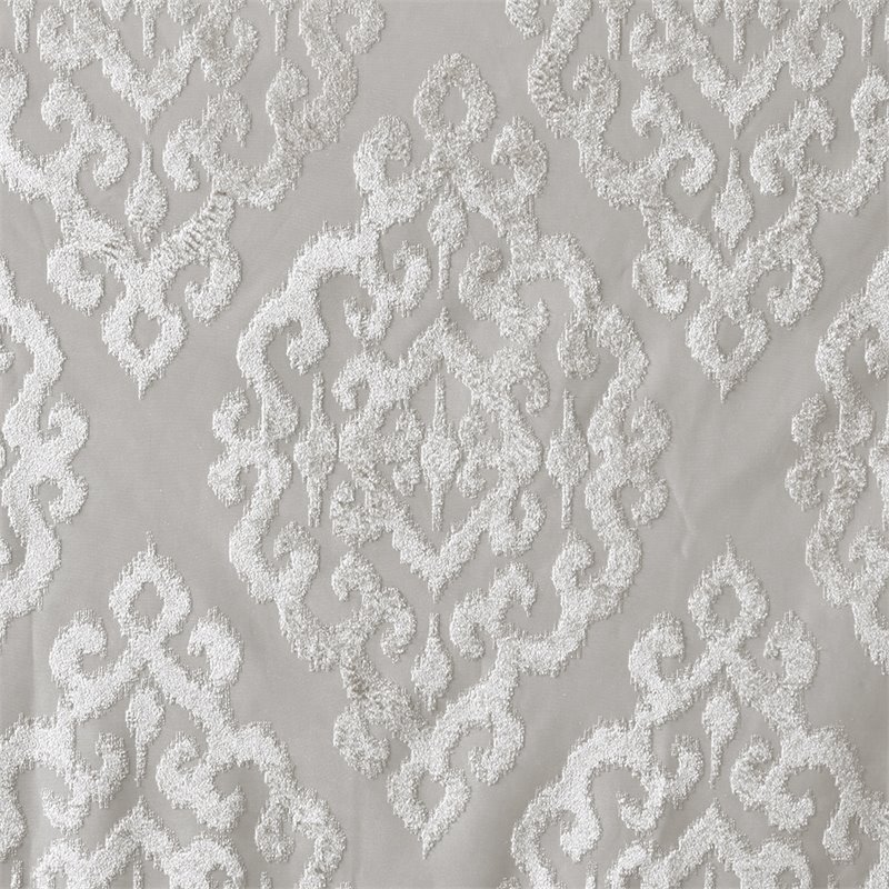 SunSmart Mirage Fabric Knitted Jacquard Total Blackout Window Panel in Gray