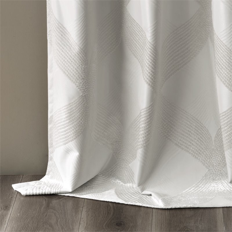 SunSmart Bentley Polyester Knitted Coated Total Blackout Window Panel in Ivory