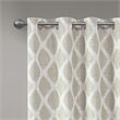 SunSmart Blakesly Polyester Blackout Printed Window Panel in Taupe Brown