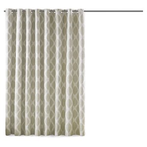 SunSmart Blakesly Polyester Blackout Printed Window Panel in Taupe Brown