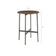 INK+IVY Renu Round Contemporary Metal and Wood Bar Table in Brown