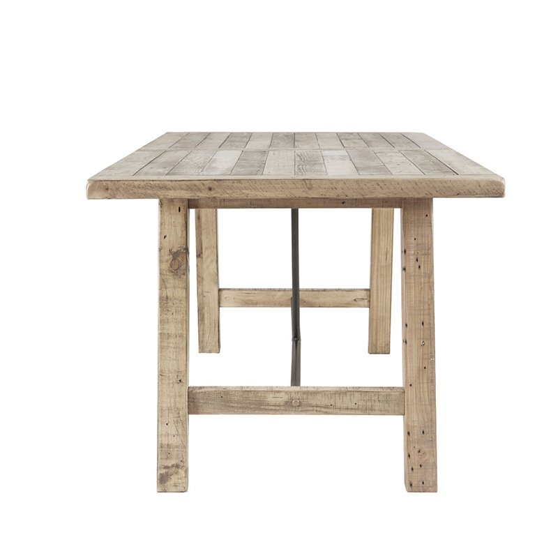INK+IVY Sonoma Rectangular Metal and Wood Dining Table in Natural