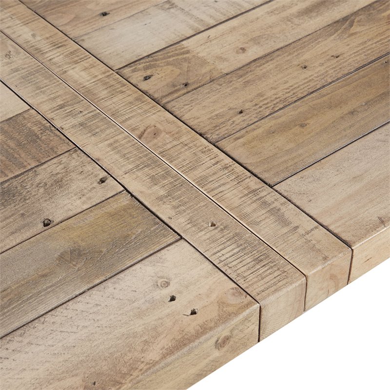 INK+IVY Sonoma Rectangular Metal and Wood Dining Table in Natural