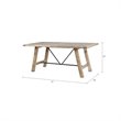 INK+IVY Sonoma Rectangular Metal and Wood Dining Table in Natural