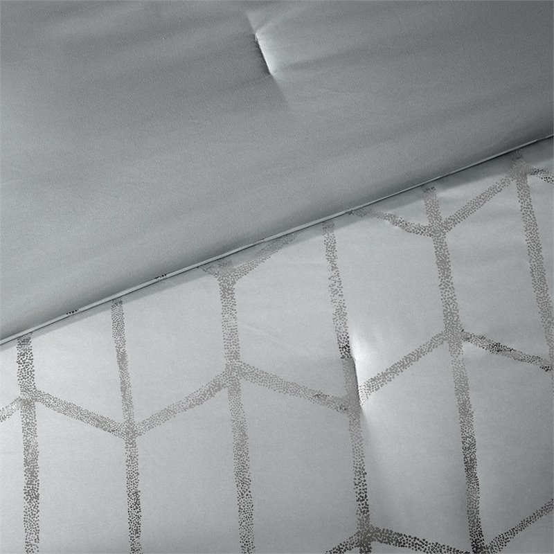Intelligent Design Raina 5-piece Polyester Microfiber Comforter Set in Gray