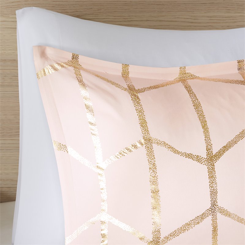 Intelligent Design Raina 5-piece Polyester Microfiber Comforter Set in Pink