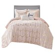 Intelligent Design Raina 5-piece Polyester Microfiber Comforter Set in Pink
