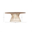 INK+IVY Mercer Oval Mid-Century MDF and Metal Dining Table in Natural