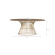 INK+IVY Mercer Oval Mid-Century MDF and Metal Dining Table in Natural