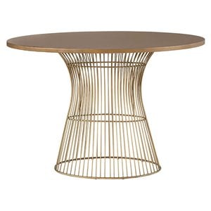 INK+IVY Mercer Oval Mid-Century MDF and Metal Dining Table in Natural