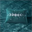 Intelligent Design Felicia Polyester Crushed Comforter Set in Teal Blue