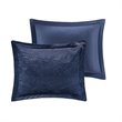 Intelligent Design Felicia Polyester Crushed Comforter Set in Navy