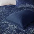 Intelligent Design Felicia Polyester Crushed Comforter Set in Navy