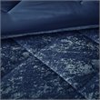 Intelligent Design Felicia Polyester Crushed Comforter Set in Navy