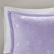Mi Zone Rosalie Polyester Printed Brushed Comforter Set in Purple Blush