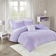 Mi Zone Rosalie Polyester Printed Brushed Comforter Set in Purple Blush