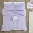 Mi Zone Rosalie Polyester Printed Brushed Comforter Set in Purple Blush