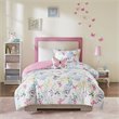 Cynthia Polyester Printed Butterfly Comforter Set in Pink