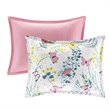 Cynthia Polyester Printed Butterfly Comforter Set in Pink
