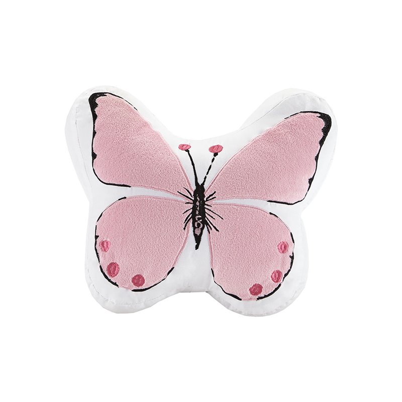 Cynthia Polyester Printed Butterfly Comforter Set in Pink