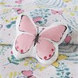Cynthia Polyester Printed Butterfly Comforter Set in Pink