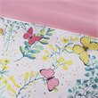 Cynthia Polyester Printed Butterfly Comforter Set in Pink