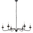 Hampton Hill Brighton 6-light Metal Chandelier Lamp in Black